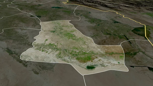 Dhi Qar Provincia Irak Acercó Destacó Imágenes Satélite Renderizado — Foto de Stock