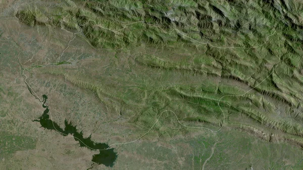 Dihok Provinsen Irak Satellitbilder Form Som Skisseras Mot Dess Landområde — Stockfoto