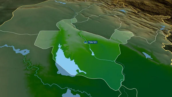 Sala Din Provincia Irak Acercó Destacó Con Capital Características Principales — Foto de Stock
