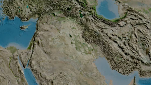 Ιράκ Ζουμ Και Γειτονιά Δορυφορικές Εικόνες Απόδοση — Φωτογραφία Αρχείου