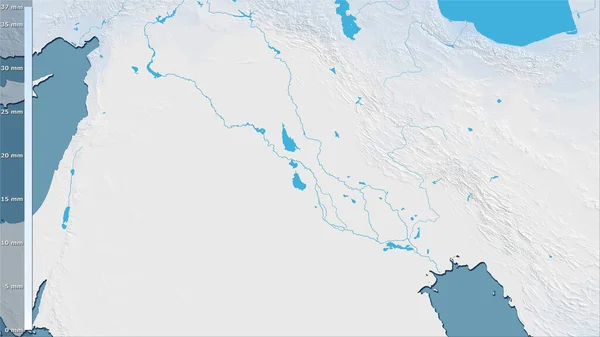 Précipitations Des Mois Les Secs Dans Zone Irak Dans Projection — Photo