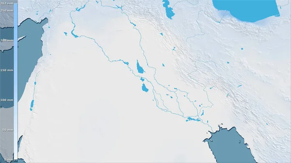 Precipitación Del Cuarto Más Cálido Dentro Del Área Irak Proyección —  Fotos de Stock