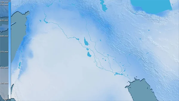 Precipitación Del Cuarto Más Húmedo Dentro Del Área Irak Proyección —  Fotos de Stock