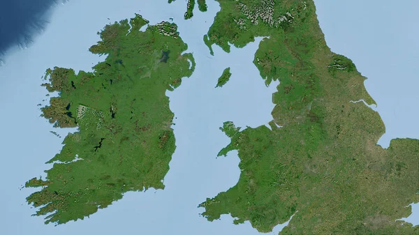 Irlanda Primer Plano Perspectiva Del País Sin Esbozo Imágenes Satélite —  Fotos de Stock