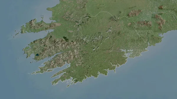 Cork Hrabství Irsko Satelitní Snímky Tvar Rýsoval Jeho Venkovské Ploše — Stock fotografie