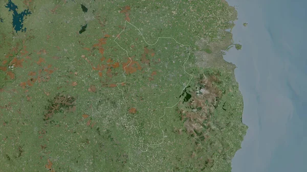 Kildare Graafschap Ierland Satellietbeelden Vorm Geschetst Tegen Zijn Landelijk Gebied — Stockfoto
