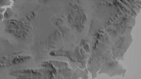 Kilkenny Hrabstwo Irlandii Mapa Szarości Jeziorami Rzekami Kształt Nakreślony Stosunku — Zdjęcie stockowe