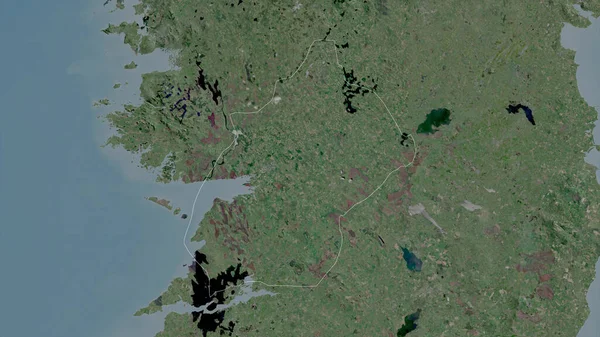Longford Κομητεία Της Ιρλανδίας Δορυφορικές Εικόνες Σχηματισμός Που Σκιαγραφείται Ενάντια — Φωτογραφία Αρχείου
