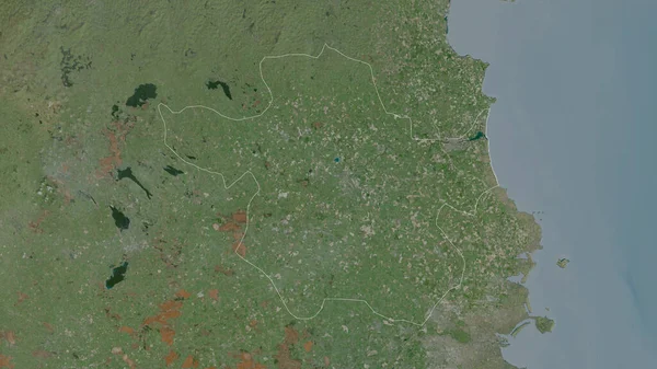 Meath Comté Irlande Imagerie Satellite Forme Tracée Contre Zone Pays — Photo