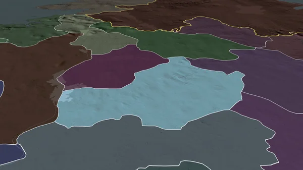 Westmeath Contea Irlanda Ingrandita Evidenziata Mappa Colorata Urtata Della Divisione — Foto Stock