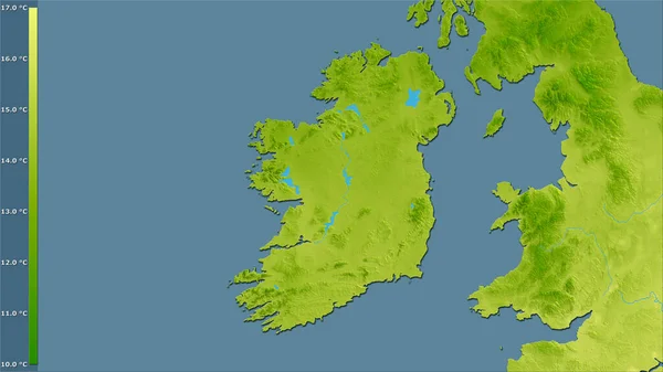 Temperatura Media Del Cuarto Más Cálido Dentro Del Área Irlanda — Foto de Stock