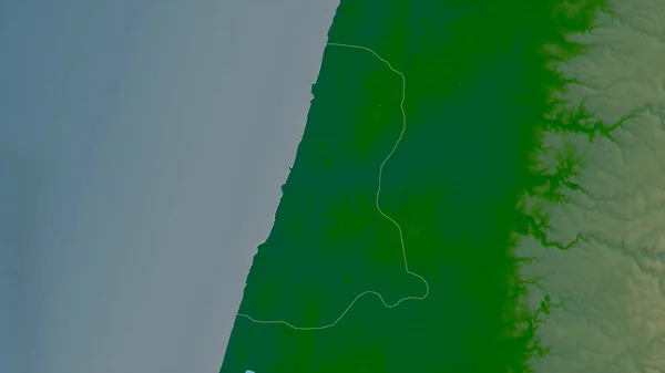 Tel Aviv Bezirk Von Israel Farbige Shader Daten Mit Seen — Stockfoto