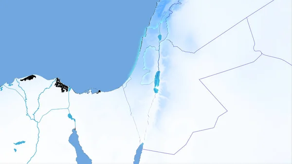 Israel Område Den Årliga Nederbördskartan Stereografisk Projektion Sammansättning Raster Lager — Stockfoto