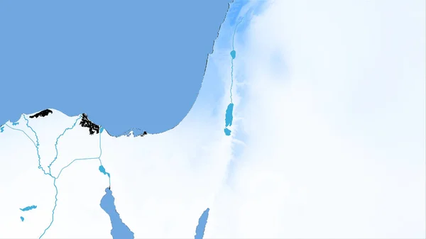 Zona Israel Mapa Anual Precipitación Proyección Estereográfica Composición Bruta Las —  Fotos de Stock