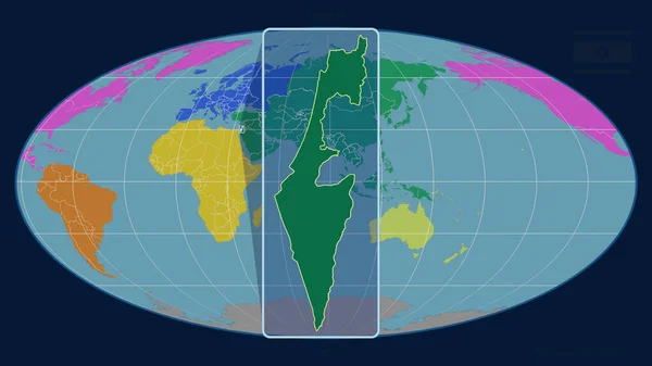 Zoomed Met Het Oog Israël Schets Met Perspectief Lijnen Tegen — Stockfoto