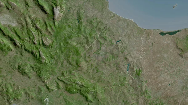 Молизе Регион Италии Спутниковые Снимки Форма Очерченная Против Территории Рендеринг — стоковое фото