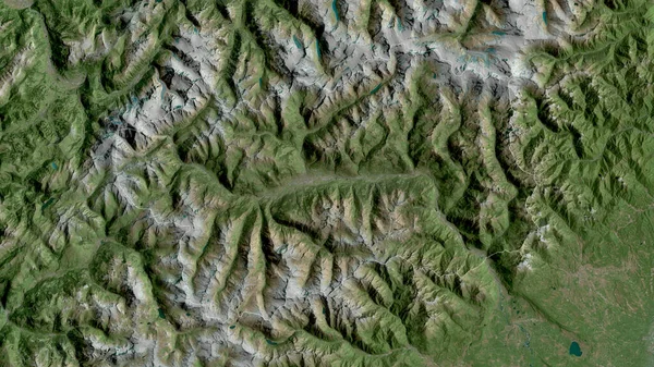 Valle Aosta 意大利自治区 卫星图像 形状与它的国家相对应 3D渲染 — 图库照片