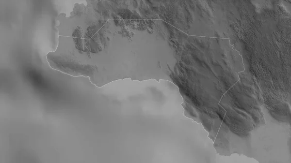 Westmoreland Farnost Jamajky Šedá Mapa Jezery Řekami Tvar Rýsoval Jeho — Stock fotografie