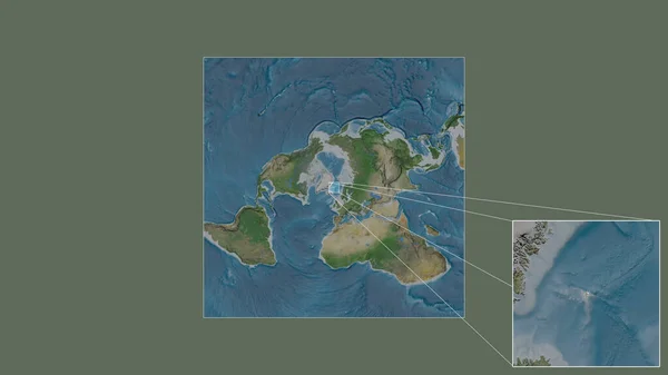 Área Expandida Ampliada Jan Mayen Extraída Mapa Larga Escala Mundo — Fotografia de Stock