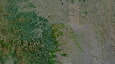 Saitama, Japonya ili. Uydu görüntüleri. Ülke alanına göre şekillendirilmiş. 3B görüntüleme