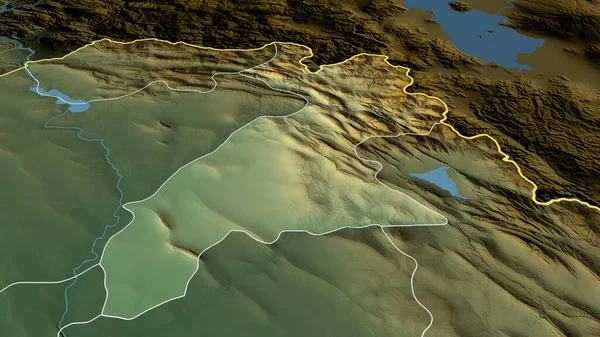 埃尔比勒 Arbil 伊拉克的一个省份 主要自然景观特征 3D渲染 — 图库照片