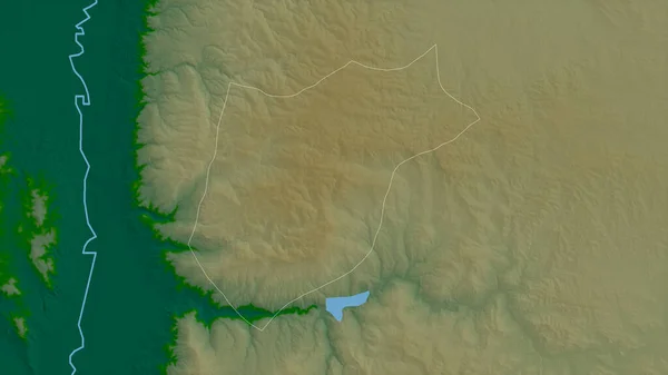 Ajlun Provinz Jordanien Farbige Shader Daten Mit Seen Und Flüssen — Stockfoto