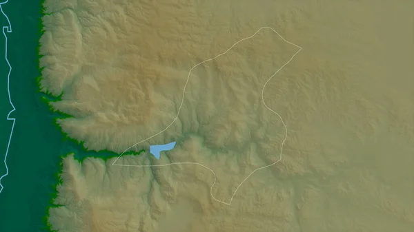 Jarash Provinsen Jordanien Färgade Skuggdata Med Sjöar Och Floder Form — Stockfoto