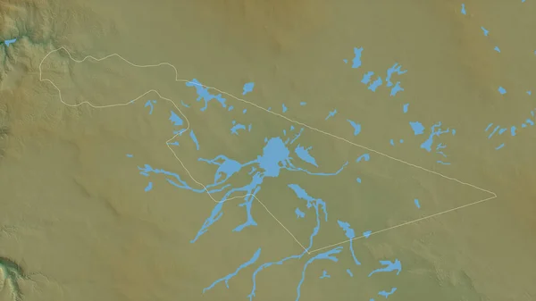 Zarqa Province Jordan Colored Shader Data Lakes Rivers Shape Outlined — Stock Photo, Image
