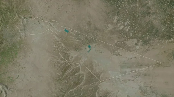 Zarqa Province Jordanie Imagerie Satellite Forme Tracée Contre Zone Pays — Photo