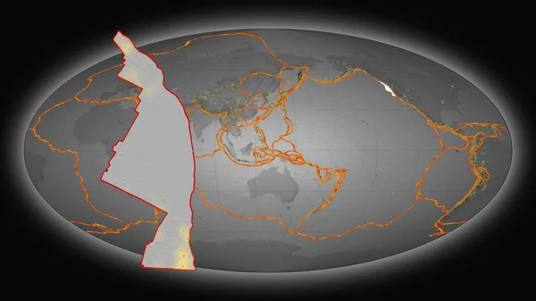 Juan Fuca Tektonische Platte Extrudiert Und Präsentiert Gegen Die Globale — Stockfoto