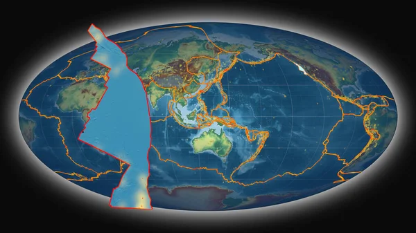 Juan Fuca Tektonická Deska Protáhla Prezentovala Proti Globální Topografické Reliéfní — Stock fotografie