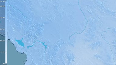 Efsanevi stereografik projeksiyonda Kosova bölgesinin en kuru çeyreğinin yağışı - raster tabakalarının ham bileşimi