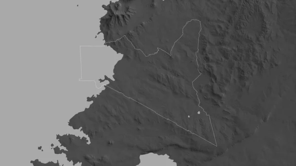 Мігорі Графство Кенія Граймасштабна Карта Озерами Річками Фортеця Виступила Проти — стокове фото