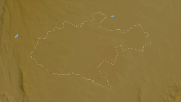 ケニアのナイロビ郡 湖や川と色シェーダーデータ 形状は その国の領域に対して概説 3Dレンダリング — ストック写真