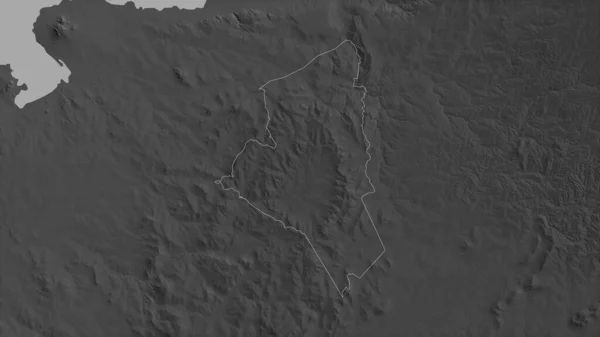 Nyamira Kreis Kenia Graustufige Karte Mit Seen Und Flüssen Umrissen — Stockfoto