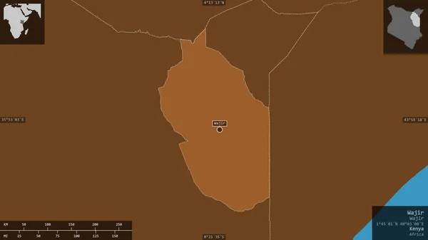 Wajir Kreis Kenia Gemusterte Körper Mit Seen Und Flüssen Gestalt — Stockfoto