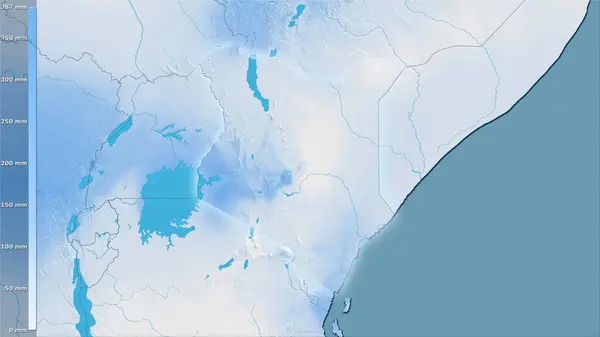 Précipitation Des Quartiers Les Secs Région Kenya Dans Projection Stéréographique — Photo