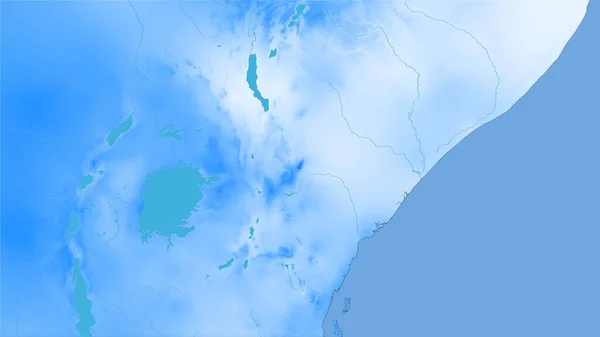 Quênia Área Mapa Anual Precipitação Projeção Estereográfica Composição Bruta Camadas — Fotografia de Stock