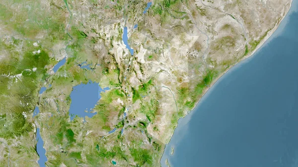 Кенія Супутнику Карта Стереографічній Проекції Сира Композиція Растрових Шарів — стокове фото