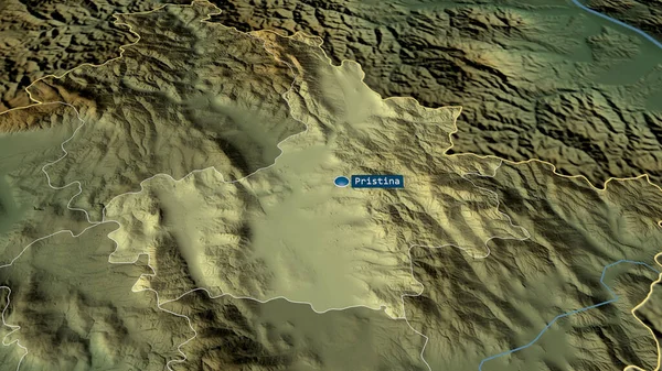 Pristina Distrito Kosovo Ampliado Destacado Com Capital Principais Características Paisagem — Fotografia de Stock