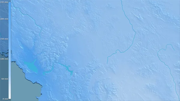 Підготовка Найвологішого Місяця Районі Косово Стереографічній Проекції Легендою Сирою Композицією — стокове фото