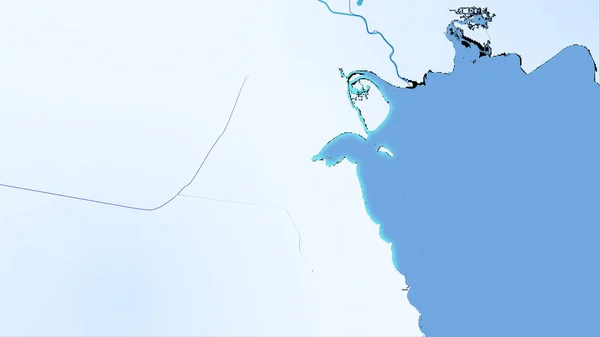 Obszar Kuwejtu Rocznej Mapie Opadów Projekcji Stereograficznej Surowa Kompozycja Warstw — Zdjęcie stockowe
