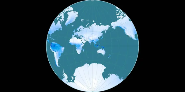 Světová Mapa Lambertově Lagrangeově Projekci Soustřeďuje Východní Délky Průměrná Roční — Stock fotografie