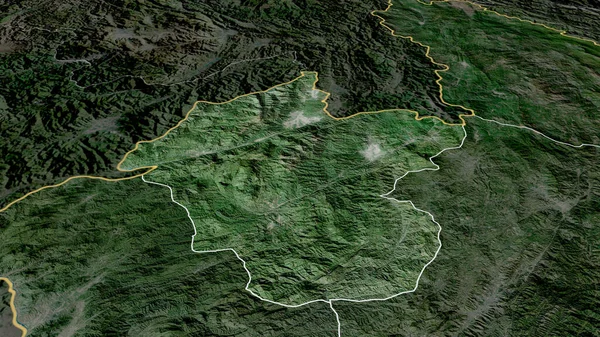 Louang Namtha Province Laos Zoomé Mis Évidence Imagerie Satellite Rendu — Photo