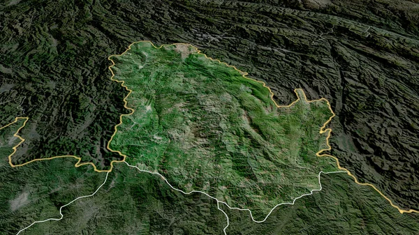 Phongsali Laos Ili Yakınlaştırıldı Altı Çizildi Uydu Görüntüleri Görüntüleme — Stok fotoğraf