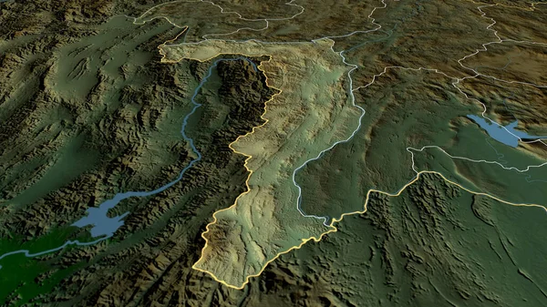 Xaignabouri Provincia Laos Ampliada Destacada Características Principales Del Paisaje Físico — Foto de Stock