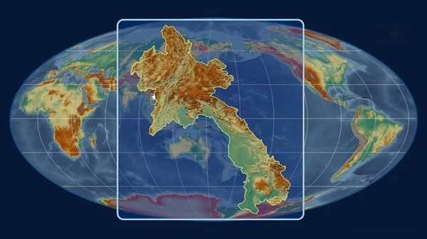 Приголомшений Точки Зору Лаосу Він Окреслює Перспективні Лінії Проти Глобальної — стокове фото