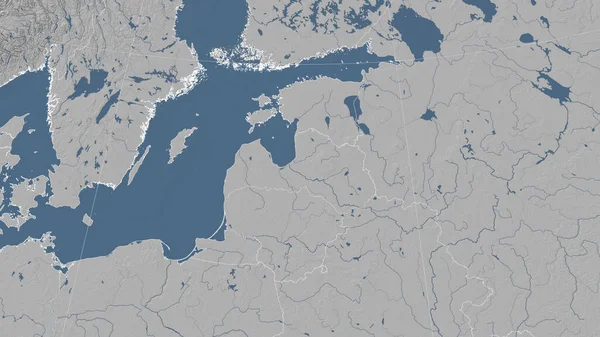 Λετονία Και Γειτονιά Της Μακρινή Πλάγια Προοπτική Χωρίς Περίγραμμα Χάρτης — Φωτογραφία Αρχείου
