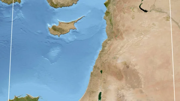 Ливан Соседство Отдаленная Перспектива Очертаний Спутниковые Снимки — стоковое фото