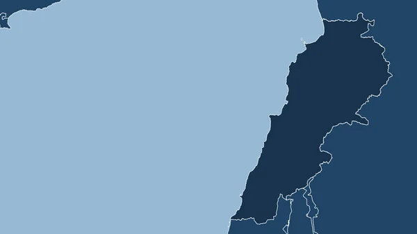 Líbano Primer Plano Perspectiva Del País Sin Esbozo Formas Solamente — Foto de Stock